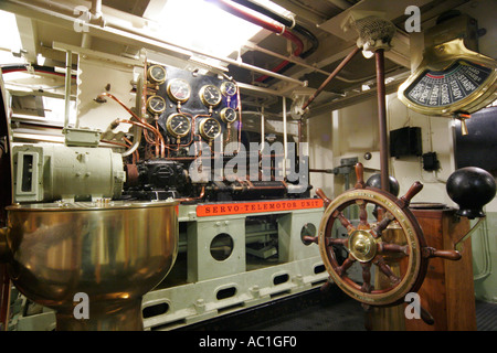 Royal Mail Steamer RMS Queen Mary Schiff Long Beach Kalifornien Maschinenraum Stockfoto