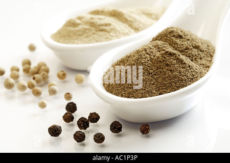 Pfeffer schwarz und weiß Stockfoto