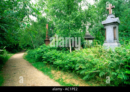 Abney Park Friedhof, ein viktorianischer Friedhof in Stoke Newington im Norden von London. Stockfoto