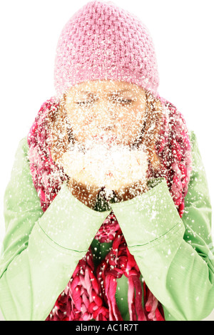 Frau in Winterkleidung Stockfoto