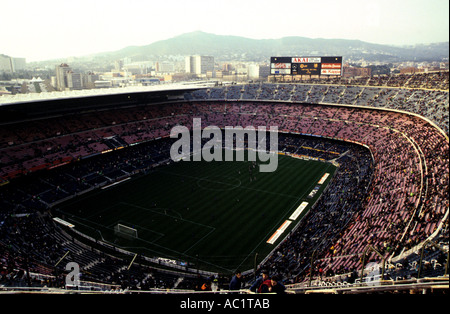 Nou Camp-Stadion, das größte Fußballstadion in Europa und Heimat des FC Barcelona, Spanien. Stockfoto