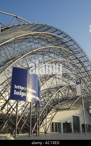 Ausstellungshalle an der neuen Messe Leipzig Sachsen Deutschland Stockfoto