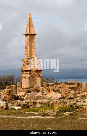 Sabratha, Libyen. Mausoleum von Bes, punische, 2. Jh. v. Chr. Stockfoto
