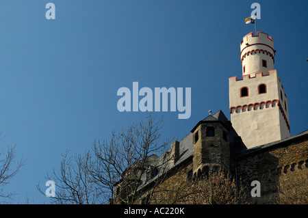 Marksburg Burg Braubach am Rhein, Deutschland, stammt aus dem 13. C. Stockfoto