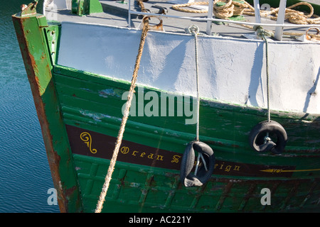 Fischerboot im Hafen von Macduff, Banffshire, Schottland Stockfoto