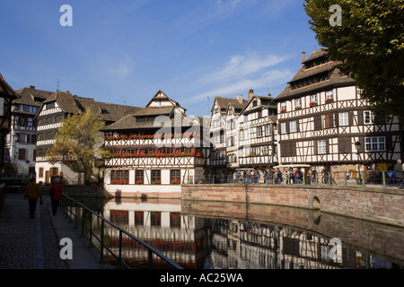 Blick über den Kranken, den Place Benjamin Zix La Petit France wenig Frankreich Straßburg Elsass Frankreich Stockfoto