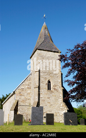 Str. Marys Kirche im Dorf von Newchurch Powys Mid Wales UK Stockfoto