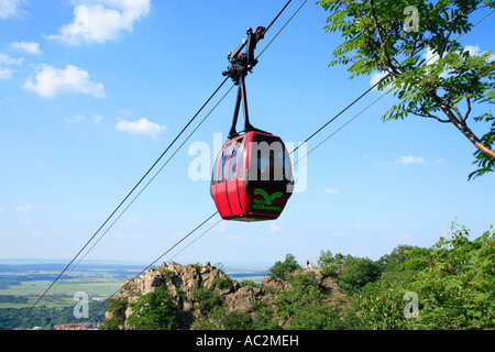 Seilbahn von Thale aus, die Hexen tanzen Ort im Norden Deutschlands Mountain Bereich Harz Stockfoto