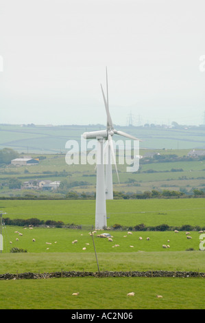 Trysglwyn-Windpark von Parys Berg Amlwch Anglesey North Wales UK betrachtet Stockfoto