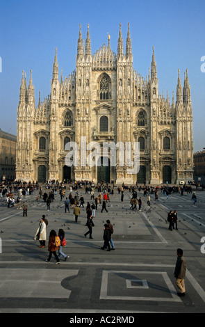 Duomo di Milano Kathedrale, Mailand, Italien - in der Abenddämmerung. Stockfoto