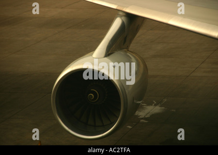 Jumbo Jet-Engine Stockfoto