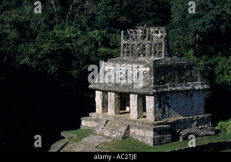 Mexiko-Chiapas-Staat Palenque Tempel der Sonne Stockfoto