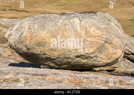 Banded Gneis metamorpher Felsen, Isle of Lewis, äußeren Hebriden, Western Isles, Schottland, UK Stockfoto