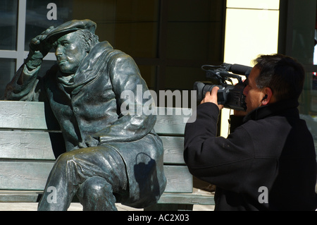 Videofilmer taping Glenn Gould an CBC Toronto Stockfoto