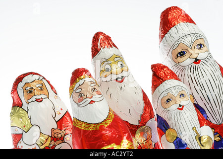 Schoko Weihnachtsmann Figur. Weihnachtsgebäck. Stockfoto