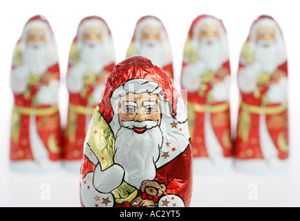 Schoko Weihnachtsmann Figur. Weihnachtsgebäck. Stockfoto