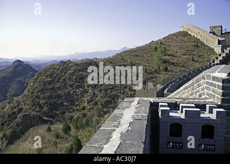 CHINA SIMATAI The Great Wall Of China wie im Großraum Simatai gesehen Stockfoto