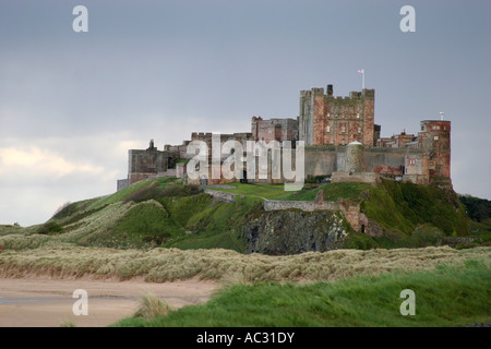 Bamburgh Castle in Northumberland gedreht von Norden nach Süden. Stockfoto