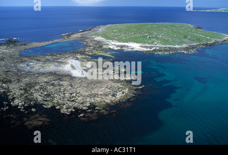 Macdaras Insel, Grafschaft Galway Bucht, zerklüftete Insel, Schönheit in der Natur, Stockfoto