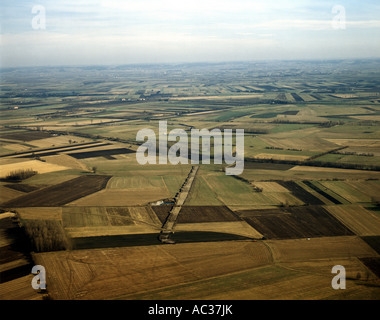 ehemaligen Gelände der Erdinger Moos, jetzt München Flughafen, Beginn der Arbeiten 1980, Deutschland, Bayern, Muenchen Stockfoto