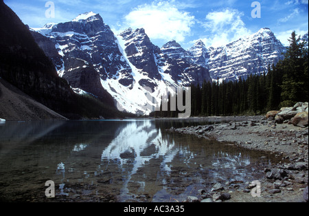 Moraine Lake und das Tal der zehn Gipfel, Banff National Park, Kanada Stockfoto