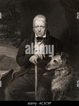 Sir Walter Scott, 1. Baronet, 1771 - 1832. Schottischer Schriftsteller, Dichter, Historiker und Biograph. Stockfoto