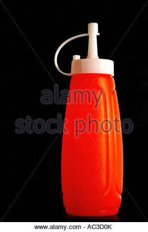 Tomaten-Ketchup-Flasche Stockfoto