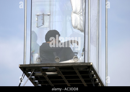 David Blaine in eine Plexiglas-box keine Model-Release Stockfoto