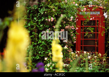 England, Chelsea Flower Show, Yorkshire Forward Garten, Telefonzelle Stockfoto