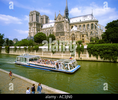 FR - PARIS: Fluss Seine und Notre Dame Stockfoto