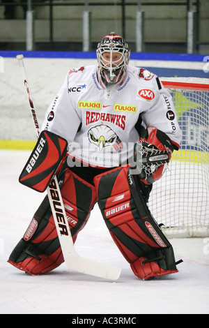 Corey Hirsch, kanadische Goalie in Malmö Redhawks, Schweden Stockfoto