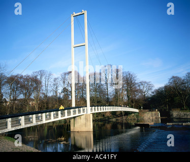 Hängebrücke überqueren Fluss Taff Blackwier Cardiff South Wales, Australia Stockfoto