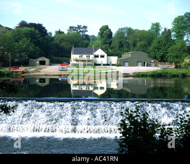 Ruderer am Fluss Taff und Llandaff Rudern Club Llandaff cardiff Stockfoto