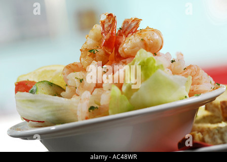 Krabbencocktail, Fischgericht Stockfoto