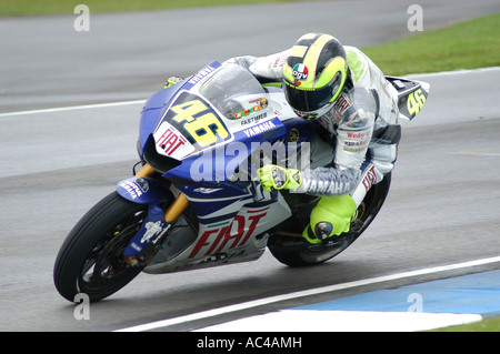 Valentino Rossi (ITA) der 2007 Nickel & Dime British Motorcycle Grand Prix - Donington Park racing Stockfoto