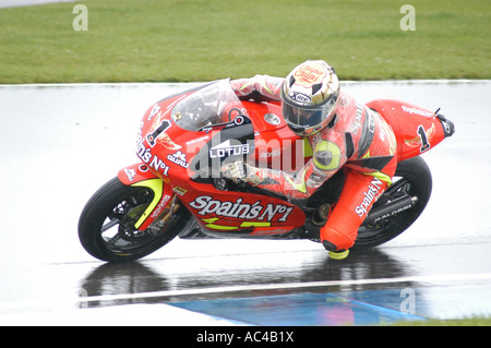 Jorge Lorenzo (ESP) der 2007 Nickel & Dime British Motorcycle Grand Prix - Donington Park racing Stockfoto