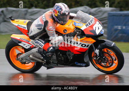 Dani Pedrosa (ESP) der 2007 Nickel & Dime British Motorcycle Grand Prix - Donington Park Stockfoto