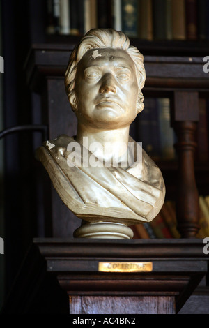 Büste von Coleridge an Lord Coleridge Chanter Haus, schon St Mary in Devon UK Stockfoto