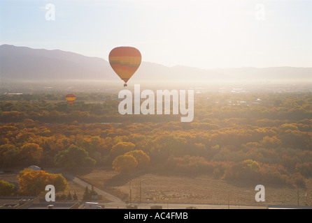 Heißluftballons über Albuquerque, New Mexico. Stockfoto