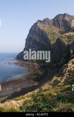 Seongsan Ilchulbong Gipfel auf der Insel Jeju in Südkorea. Stockfoto
