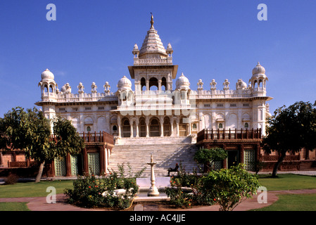 Indien Rajasthan Jodhpur Asien Jashant Thanda Memorial Denkmal Maharaja Jaswant Singh 2 Stockfoto