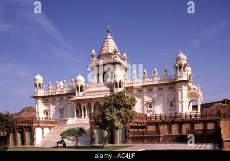 Indien Rajasthan Jodhpur Asien Jashant Thanda Memorial Denkmal Maharaja Jaswant Singh 2 Stockfoto