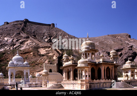 Indien Rajasthan Jodhpur Asien Jashant Thanda Memorial Denkmal Maharaja Jaswant Singh 2 Stockfoto