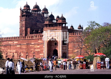 Indien Agra Fatehpur Sikri Religion Architektur Tempel Asien aus dem 16. Jahrhundert Fatehpur Sikri Agra gebaut von großen Moghal Kaiser A Stockfoto