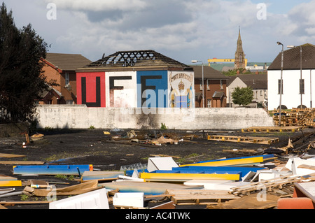 Loyalist sektiererischen Wandbilder Shankill Road Belfast Stockfoto