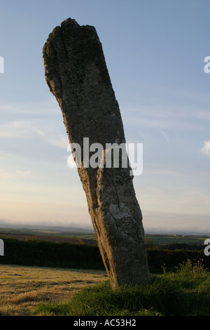 Pfeifer Menhir, West Cornwall UK Stockfoto