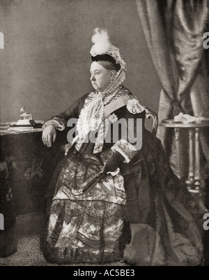 Queen Victoria, 1819 - 1901, hier im Kleid von Ihr getragen am Jubiläum Service, 1887 gesehen. Stockfoto