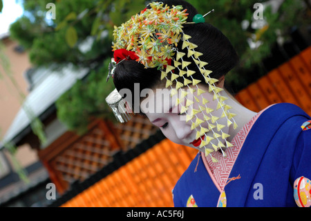 Maiko Lehrling Geisha im Stadtteil Gion in Kyoto, Japan Stockfoto