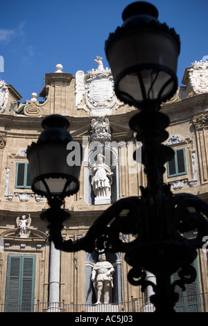 Quattro Canti Palermo Sizilien Italien Stockfoto