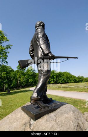 Denkmal für ein Bürger namens John Burns am Gettysburg National Battlefield Park und Friedhof Pennsylvania PA Stockfoto